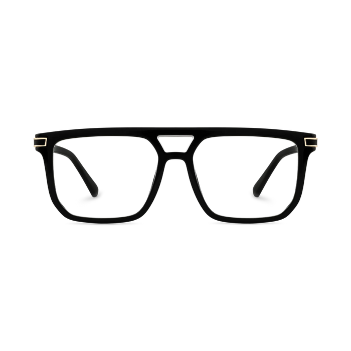 Eydology Avery Black Aviator Double Bridge Eyeglasses 2