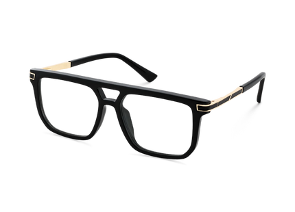 Eydology Avery Black Aviator Double Bridge Eyeglasses 3