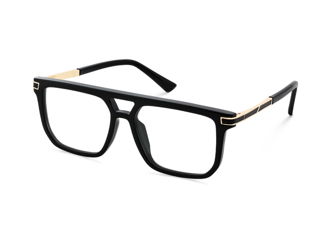 Eydology Avery Black Aviator Double Bridge Eyeglasses 3