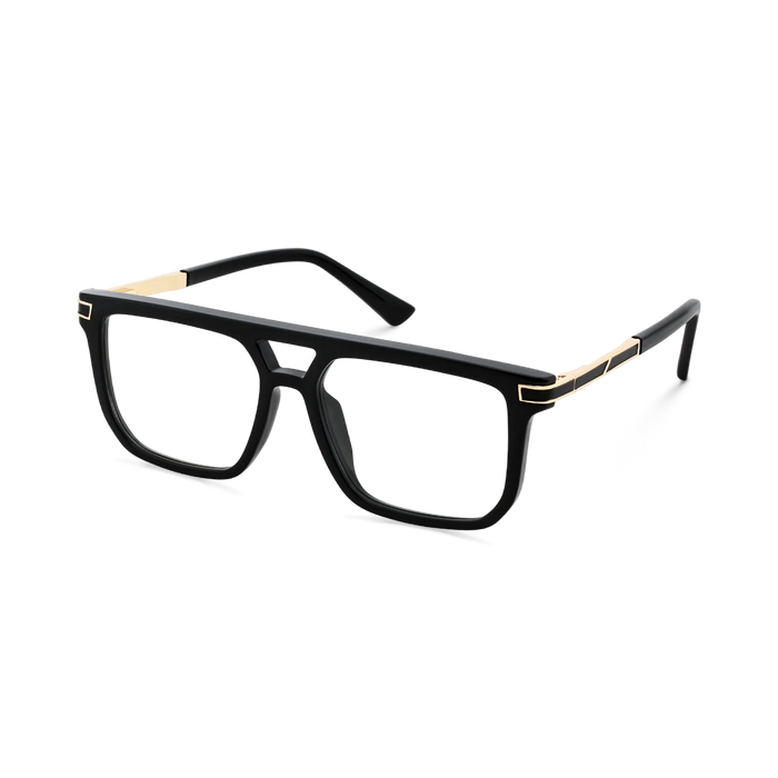 Eydology Avery Black Aviator Double Bridge Eyeglasses 3