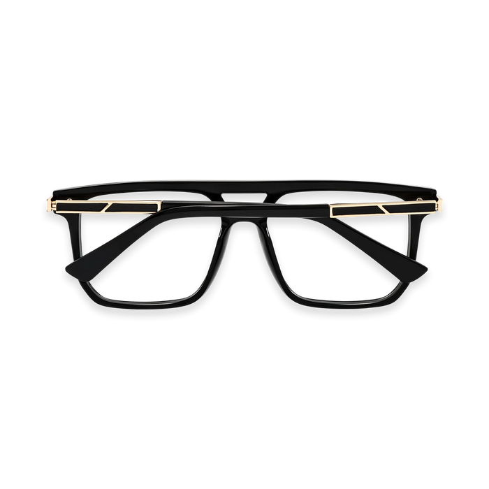 Eydology Avery Black Aviator Double Bridge Eyeglasses 5