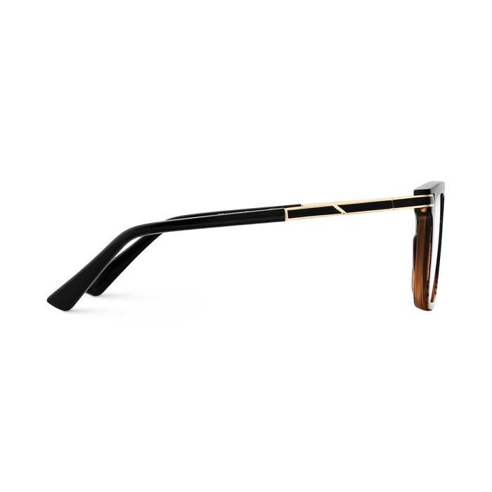 Eydology Avery Black to Brown Stripes Aviator Eyeglasses 4