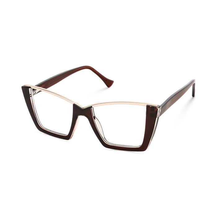 Eydology Ayra Crystal Brown Eyeglasses 5