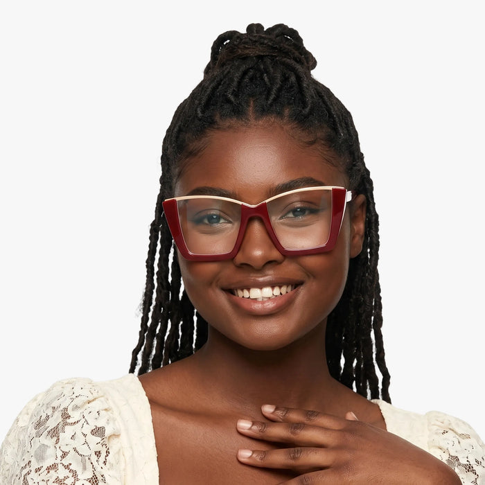 Eydology Ayra Deep Red Eyeglasses 4