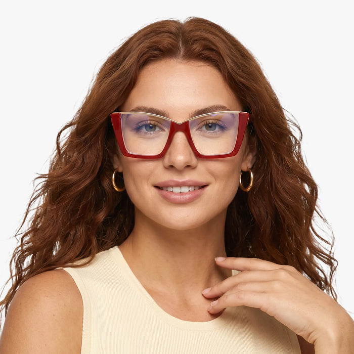 Eydology Ayra Red Eyeglasses 3