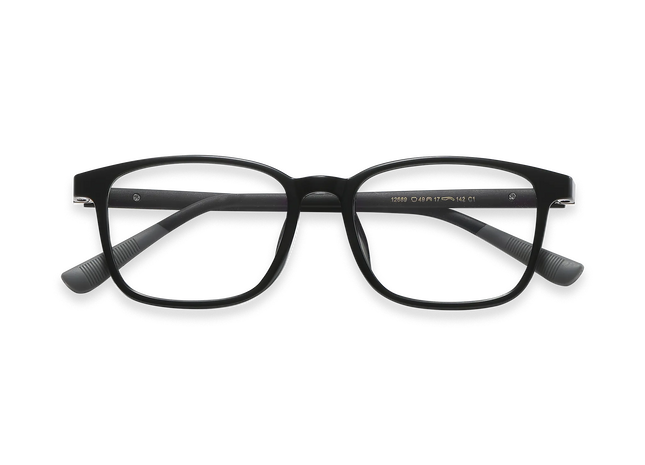 Eydology Baker Black Square Kids Glasses 1