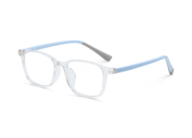 Eydology Baker Crystal Light Blue Square Kids Glasses 5