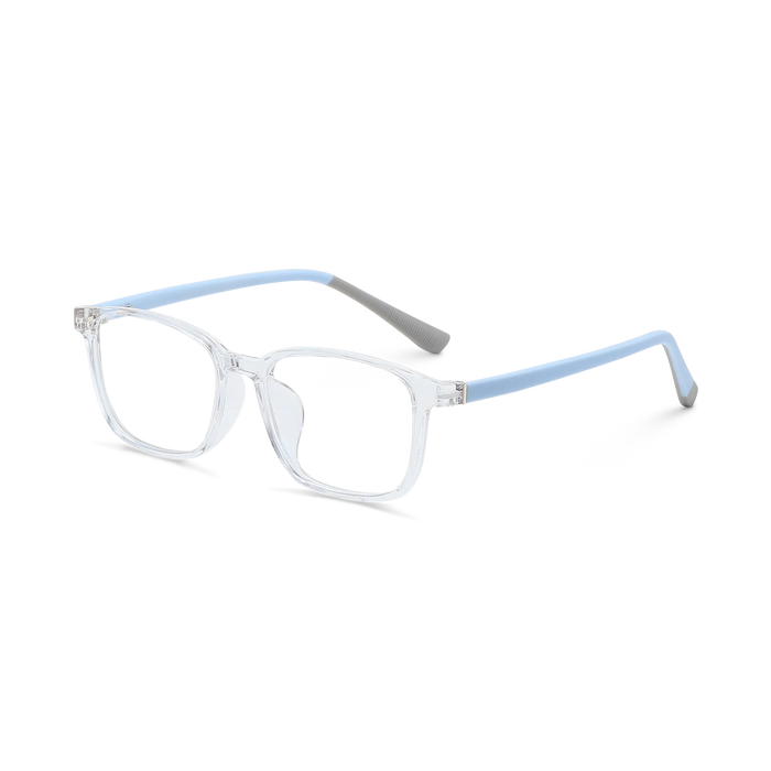 Eydology Baker Crystal Light Blue Square Kids Glasses 5