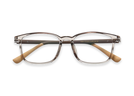 Eydology Baker Crystal Light Brown Kids Glasses 1
