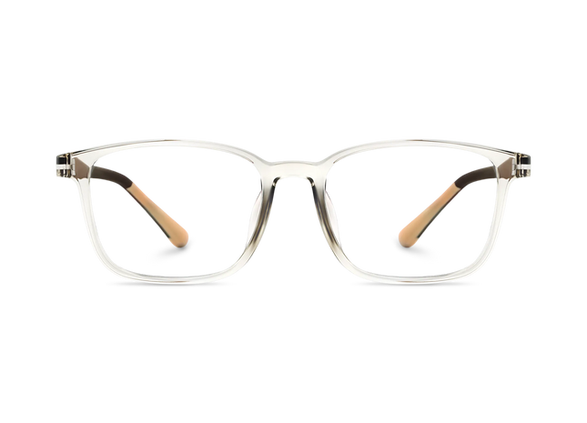 Eydology Baker Crystal Light Brown Kids Glasses 2