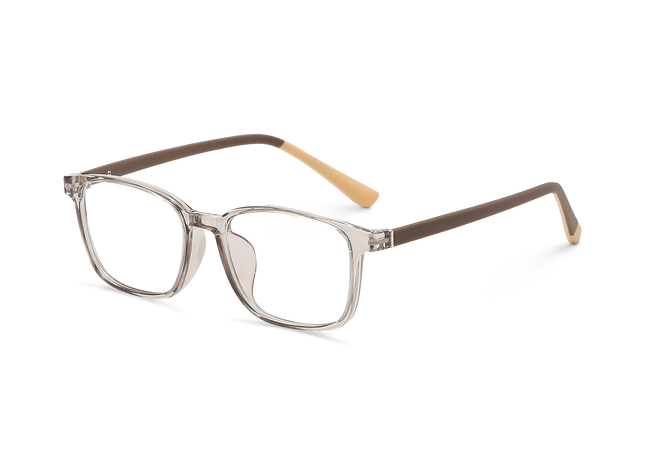 Eydology Baker Crystal Light Brown Kids Glasses 3