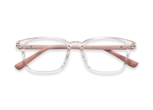 Eydology Baker Crystal Light Pink Kids Glasses 1