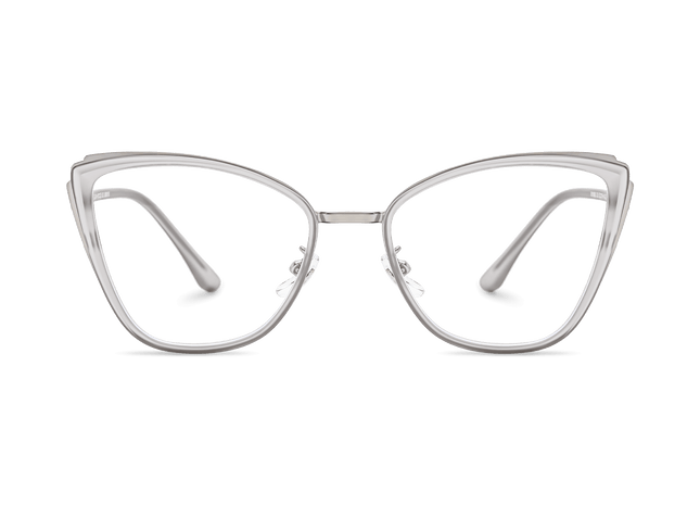 Eydology Beatrice Matte Light Grey/Silver Glasses 2