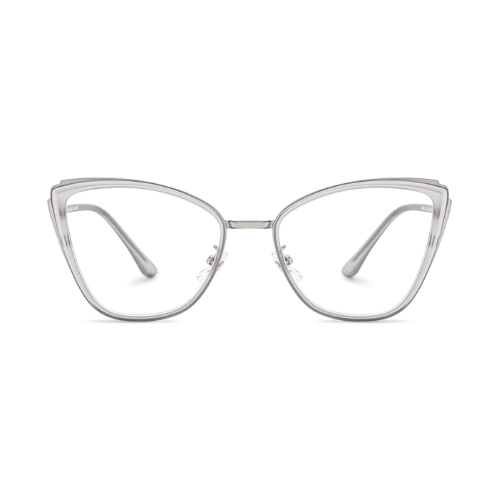 Eydology Beatrice Matte Light Grey/Silver Glasses 2