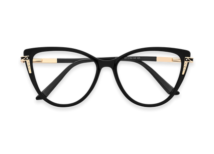 Eydology Bella Black Women's Cat Eye Glasses 1