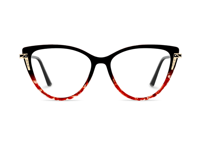 Eydology Bella  Black to Red Tortoise Women's Cat Eye Glasses 2