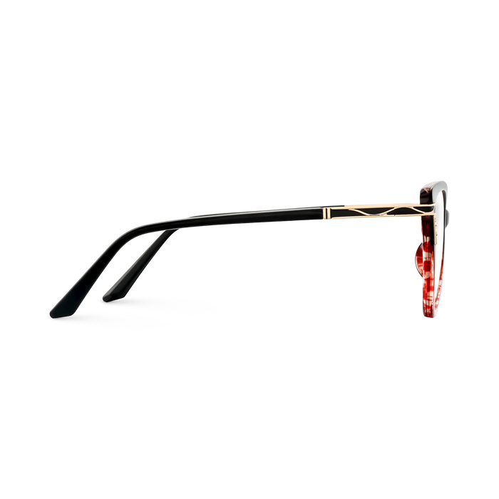 Eydology Bella  Black to Red Tortoise Women's Cat Eye Glasses 4