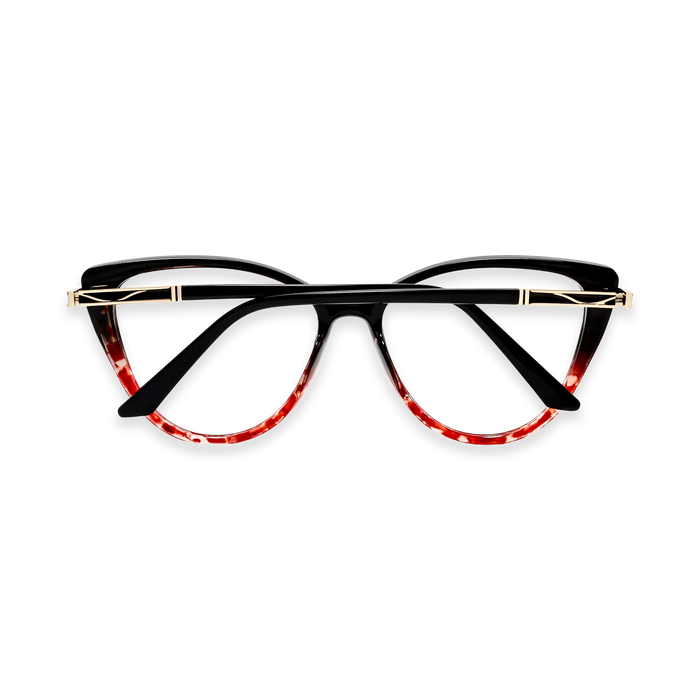 Eydology Bella  Black to Red Tortoise Women's Cat Eye Glasses 5