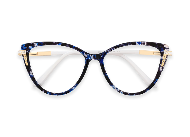 Eydology Bella Blue Tortoise Women's Cat Eye Glasses 1