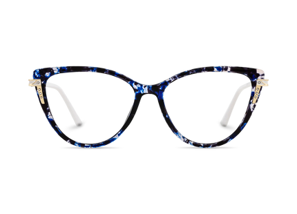 Eydology Bella Blue Tortoise Women's Cat Eye Glasses 2