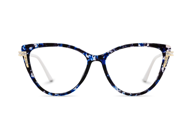Eydology Bella Blue Tortoise Women's Cat Eye Glasses 2