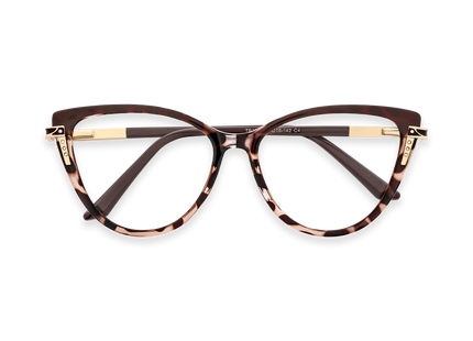 Eydology Bella Gradient Brown Tortoise Women's Cat Eye Glasses 1