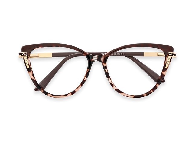 Eydology Bella Gradient Brown Tortoise Women's Cat Eye Glasses 1