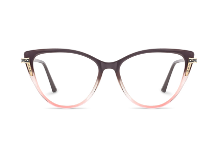 Eydology Bella Mauve to Blush Pink Gradient Women's Cat Eye Glasses 2