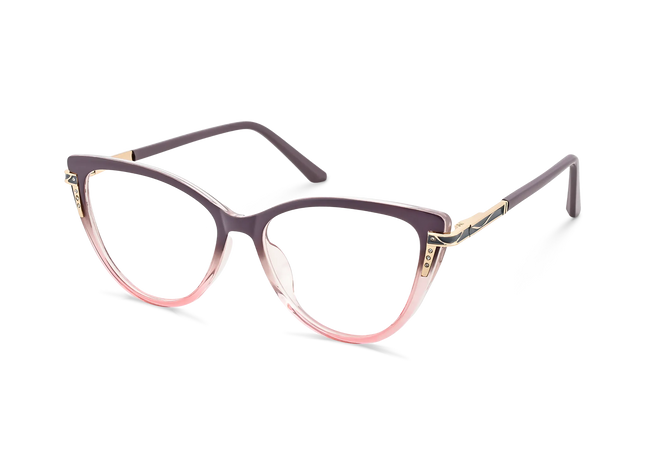 Eydology Bella Mauve to Blush Pink Gradient Women's Cat Eye Glasses 3