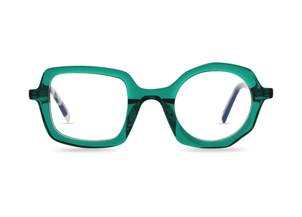 Eydology Bellamy Clear Green Glasses 1