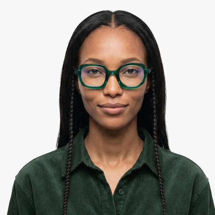 Eydology Bellamy Clear Green Glasses 4