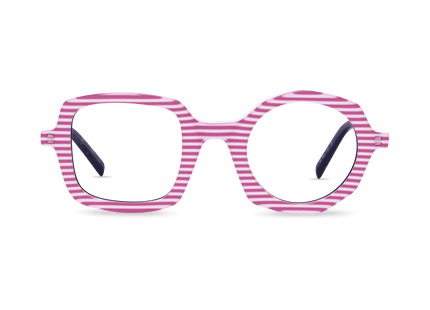 Eydology Bellamy Pink Stripes Glasses 1