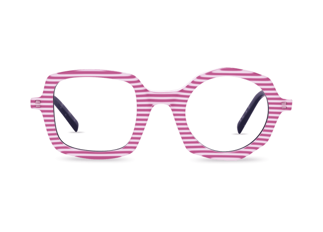 Eydology Bellamy Pink Stripes Glasses 1