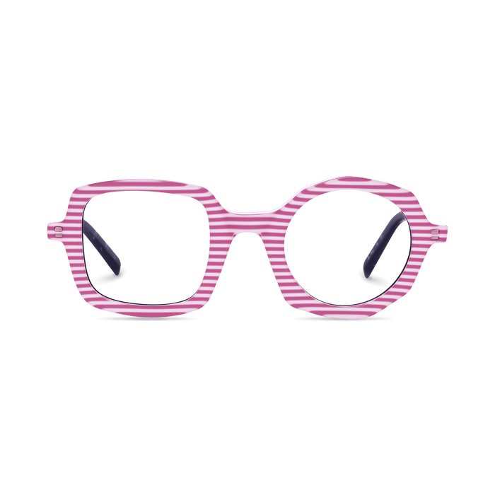 Eydology Bellamy Pink Stripes Glasses 1