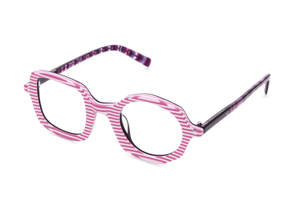 Eydology Bellamy Pink Stripes Glasses 2