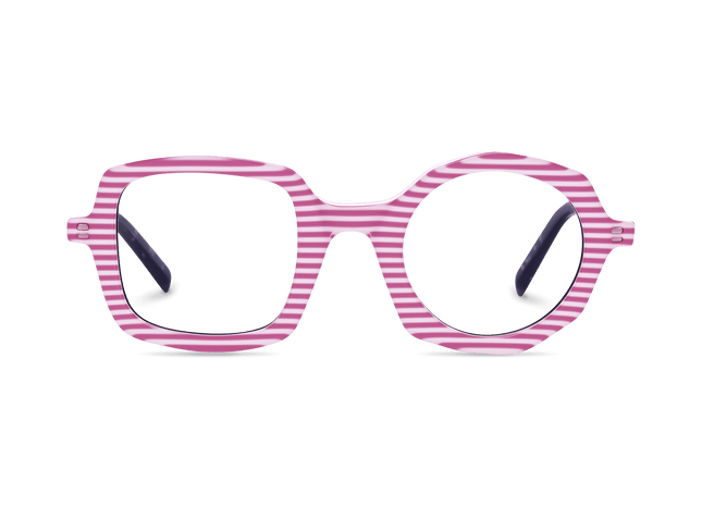 Eydology Bellamy Pink Stripes Glasses 2