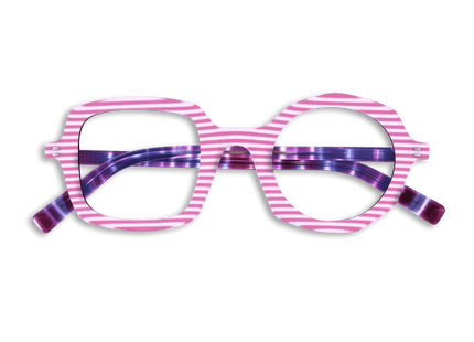 Eydology Bellamy Pink Stripes Glasses 3