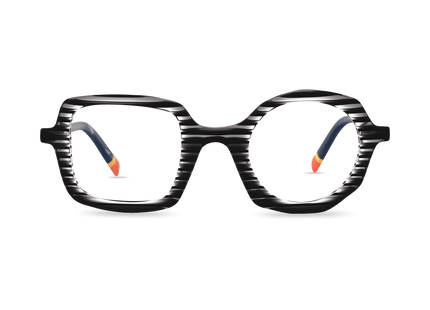 Eydology Bellamy White Stripes Glasses 1