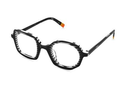 Eydology Bellamy White Stripes Glasses 2