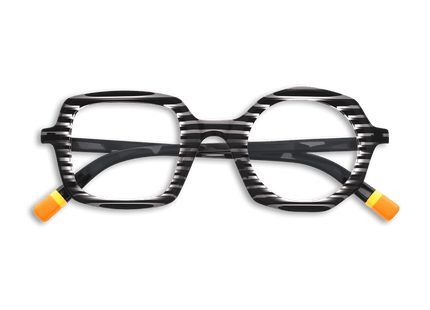 Eydology Bellamy White Stripes Glasses 3