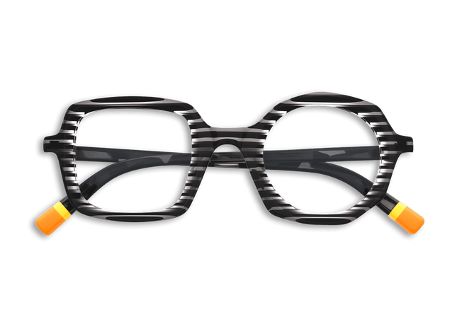 Eydology Bellamy White Stripes Glasses 3