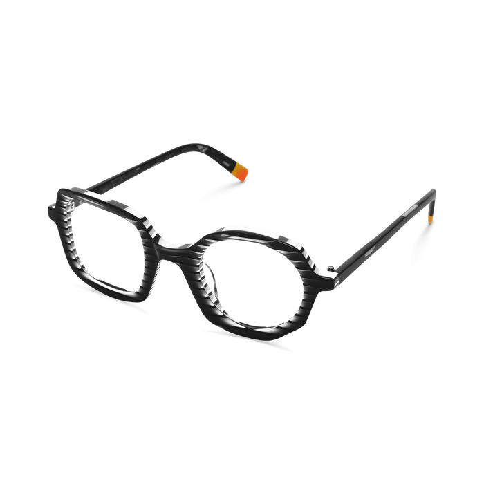 Eydology Bellamy White Stripes Glasses 5