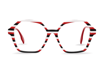 Eydology Bethany Red stripes Glasses 1