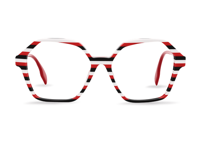 Eydology Bethany Red stripes Glasses 1
