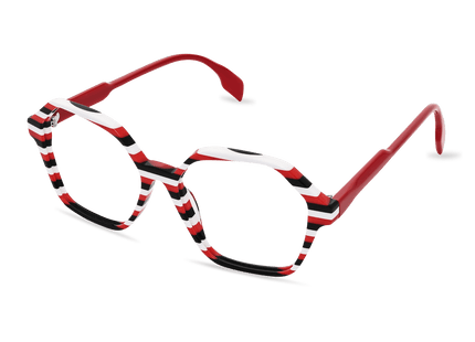 Eydology Bethany Red stripes Glasses 2