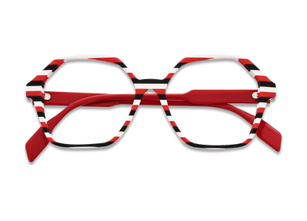 Eydology Bethany Red stripes Glasses 3