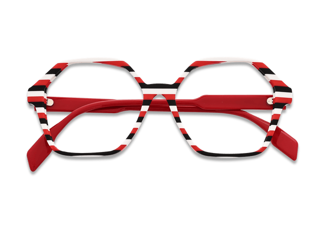 Eydology Bethany Red stripes Glasses 3