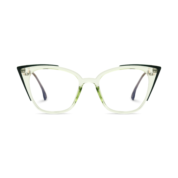Eydology Blair Clear Light Green Glasses 2