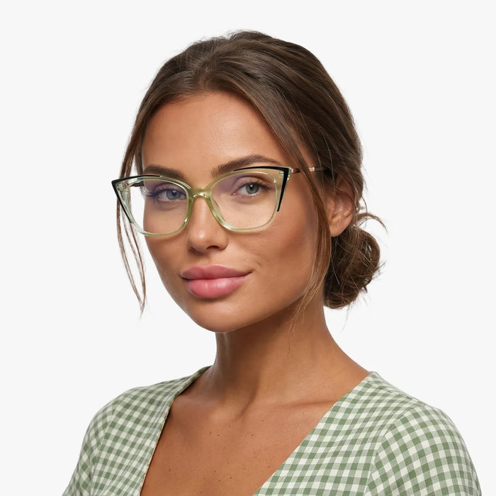 Eydology Blair Clear Light Green Glasses 4