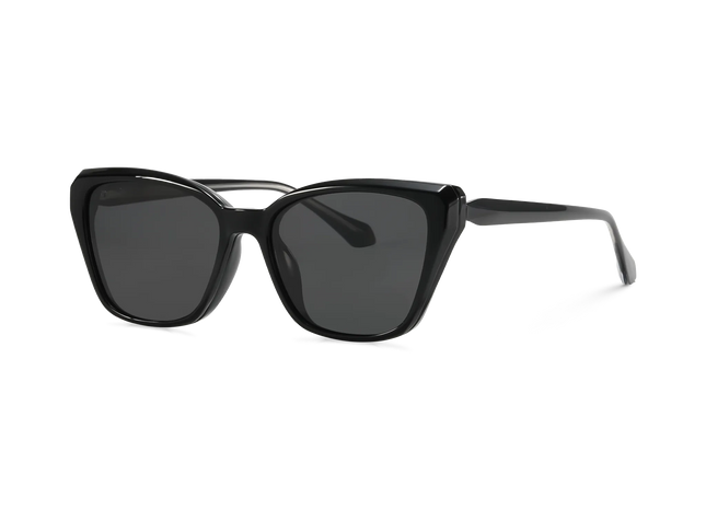 Eydology Bonnie Black / Polarized Grey Lens Clip on Sunglasses 2